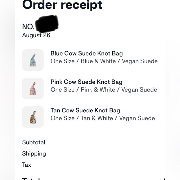 Blue suede Carlton yaito knot bag - Picture 3 of 3